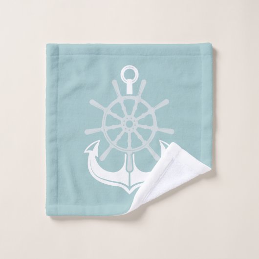 ファミリーネームビーチハウス航海のいかり バスタオルセット (ウォッシュタオル)