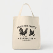 ファミリーネームファームハウスヘンチクスクルースター トートバッグ (正面)