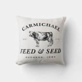 ファミリーネームファームハウス食べ物を与えスタイル&シードピロー クッション (正面)