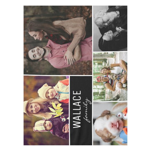 ファミリーネームフォトコラージュ懇親会 テーブルクロス (正面)