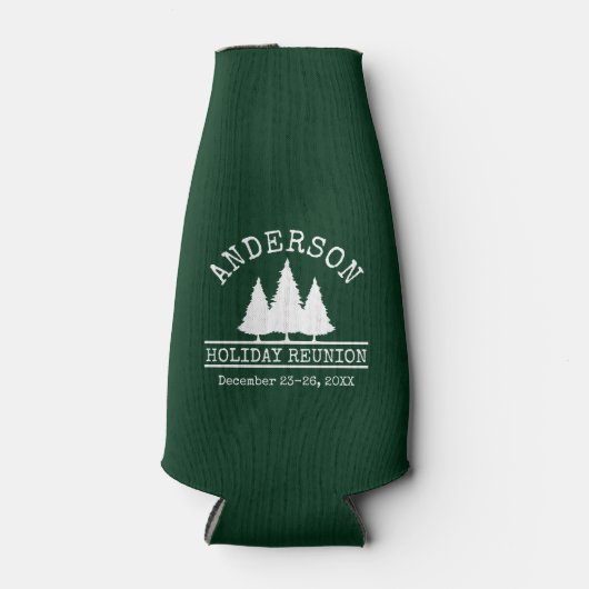ファミリーネームホリデー懇親会パインツリーズグリーン ボトルクーラー (正面)