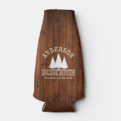 ファミリーネームホリデー懇親会素朴ウッドパインズ ボトルクーラー (正面)