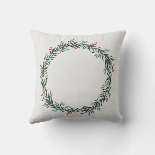 ファミリーネームホリーリースメリークリスマス クッション (裏面)