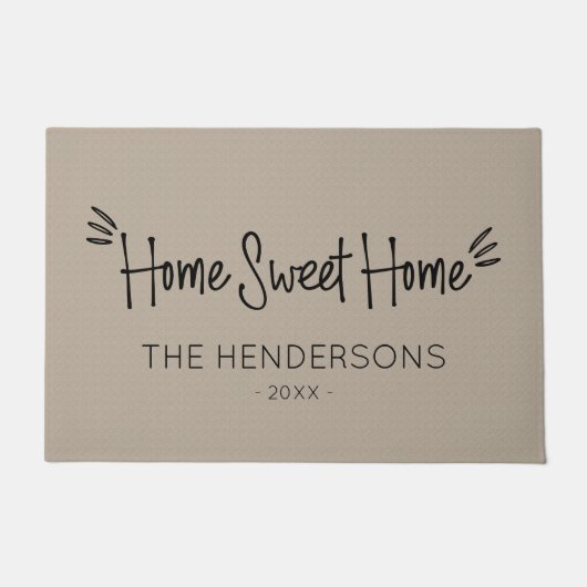 ファミリーネームホームスイートホーム ドアマット (正面)