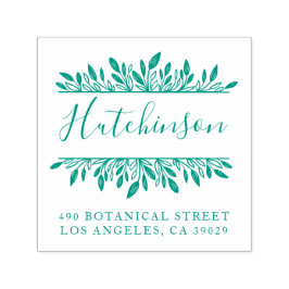 ファミリーネームボタニカルハンド書差出人住所 セルフインキングスタンプ