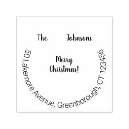 ファミリーネームメリークリスマス差出人住所 セルフインキングスタンプ