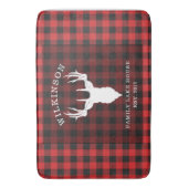 ファミリーネームランバージャックプレイドレイクハウス バスマット (正面縦)