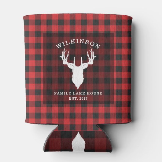 ファミリーネームランバージャックプレイドレイクハウス 缶クーラー (裏面)