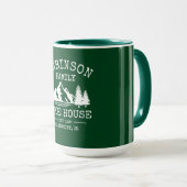ファミリーネームレイクハウスツリーズフォレストグリーンビッグ マグカップ (正面右)