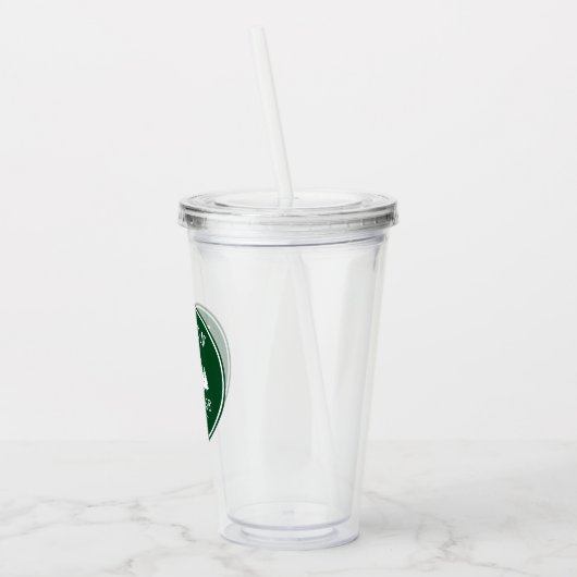 ファミリーネームレイクハウスツリーズフォレストグリーン アクリルタンブラー (左)