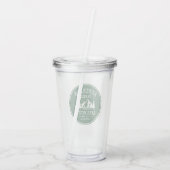 ファミリーネームレイクハウスツリーズフォレストグリーン アクリルタンブラー (裏面)