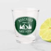 ファミリーネームレイクハウスツリーズフォレストグリーン ショットグラス (正面)