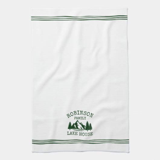 ファミリーネームレイクハウスフォレストグリーンツリーズ キッチンタオル (縦)