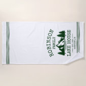 ファミリーネームレイクハウスフォレストグリーンツリーズ ビーチタオル (正面)