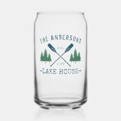 ファミリーネームレイクハウス素朴オール松木 ガラス缶 (正面)