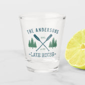 ファミリーネームレイクハウス素朴オール松木 ショットグラス (正面)