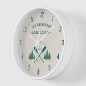 ファミリーネームレイクハウス素朴オール松木 壁時計 (傾斜)
