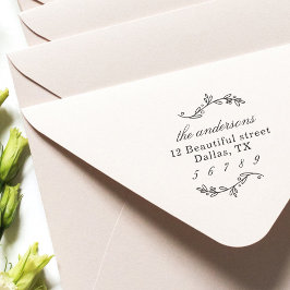 ファミリーネーム差出人住所グリーンリーブランチ セルフインキングスタンプ