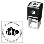 ファミリーネーム差出人住所熱帯魚 セルフインキングスタンプ (インサイチュ)