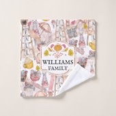 ファミリーネーム秋の水の色秋 バスタオルセット (ウォッシュタオル)