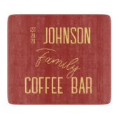 ファミリーネーム素朴キッチンコーヒーバー カッティングボード (正面)