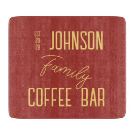 ファミリーネーム素朴キッチンコーヒーバー カッティングボード
