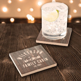 ファミリーネーム素朴キャビンコテージロッジレイクハウス ストーンコースター