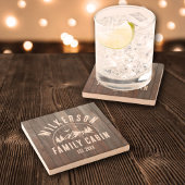 ファミリーネーム素朴キャビンコテージロッジレイクハウス ストーンコースター