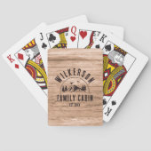 ファミリーネーム素朴キャビンコテージロッジレトロウッド トランプ (裏面)