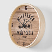 ファミリーネーム素朴キャビンコテージロッジレトロウッド 壁時計 (傾斜)