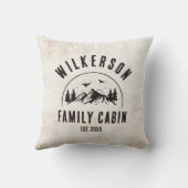 ファミリーネーム素朴キャビンコテージロッジレトロ クッション (裏面)