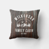 ファミリーネーム素朴キャビンコテージロッジレトロ クッション (裏面)