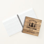 ファミリーネーム素朴キャビンフォレストツリーズゲストブック ノートブック (内部)