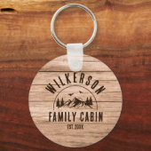ファミリーネーム素朴キャビンレイクハウスコテージ キーホルダー (正面)