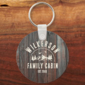 ファミリーネーム素朴キャビンレイクハウスコテージ キーホルダー (正面)