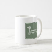 ファミリーネーム素朴ファームウィンドミルセージグリーン コーヒーマグカップ (正面右)