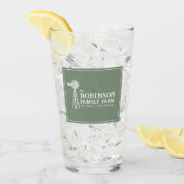 ファミリーネーム素朴ファームウィンドミルセージグリーン タンブラーグラス
