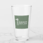 ファミリーネーム素朴ファームウィンドミルセージグリーン タンブラーグラス (正面)