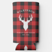 ファミリーネーム素朴プレイドレイクハウス スリム缶クーラー (裏面)