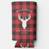 ファミリーネーム素朴プレイドレイクハウス スリム缶クーラー (正面)