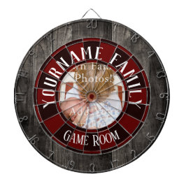 ファミリーネーム1枚のフォトゲームルーム ダーツボード
