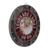 ファミリーネーム1枚のフォトゲームルーム ダーツボード (正面左)