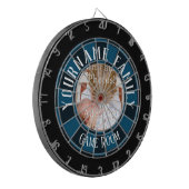 ファミリーネーム1枚のフォトゲームルーム ダーツボード (正面左)