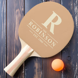 ファミリーネーム&イニシャルピーチキス 卓球ラケット