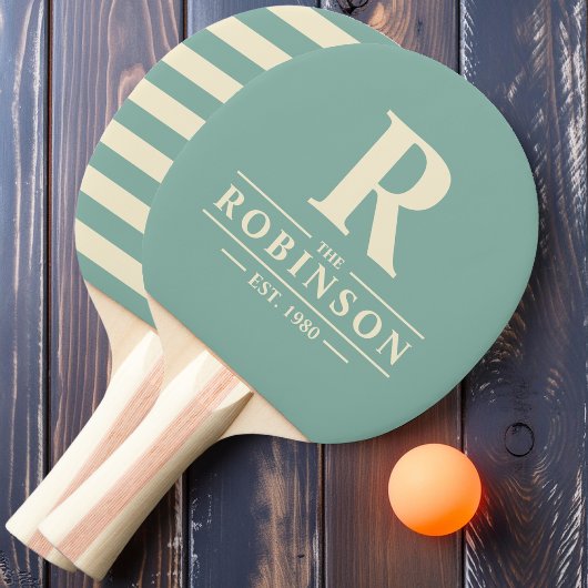 ファミリーネーム&イニシャルポロアクアリーフ 卓球ラケット