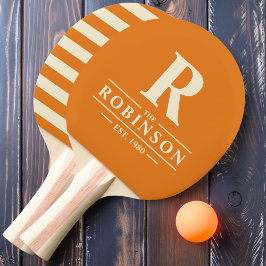 ファミリーネーム&イニシャルポロウォームシトラス 卓球ラケット