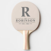 ファミリーネーム&イニシャルポロサンキャッスルピンク 卓球ラケット (正面)