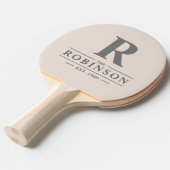 ファミリーネーム&イニシャルポロサンキャッスルピンク 卓球ラケット (正面アングル)