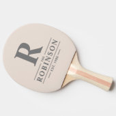 ファミリーネーム&イニシャルポロサンキャッスルピンク 卓球ラケット (横)