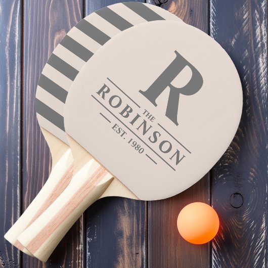 ファミリーネーム&イニシャルポロサンキャッスルピンク 卓球ラケット